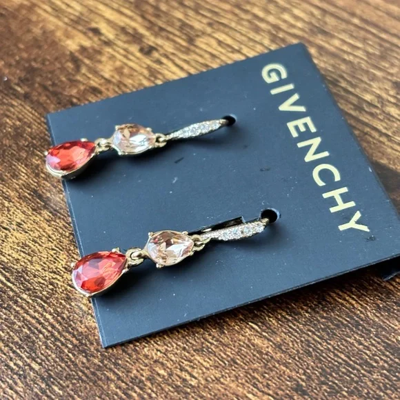 Givenchy Crystal Double Drop Earrings - Picture 4 of 7